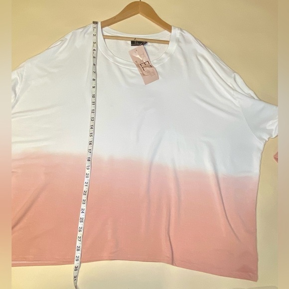 EZ Nina Leonard Lounge Knit Tie-Dye Top  Salmon NWT size 5X - Picture 11 of 12
